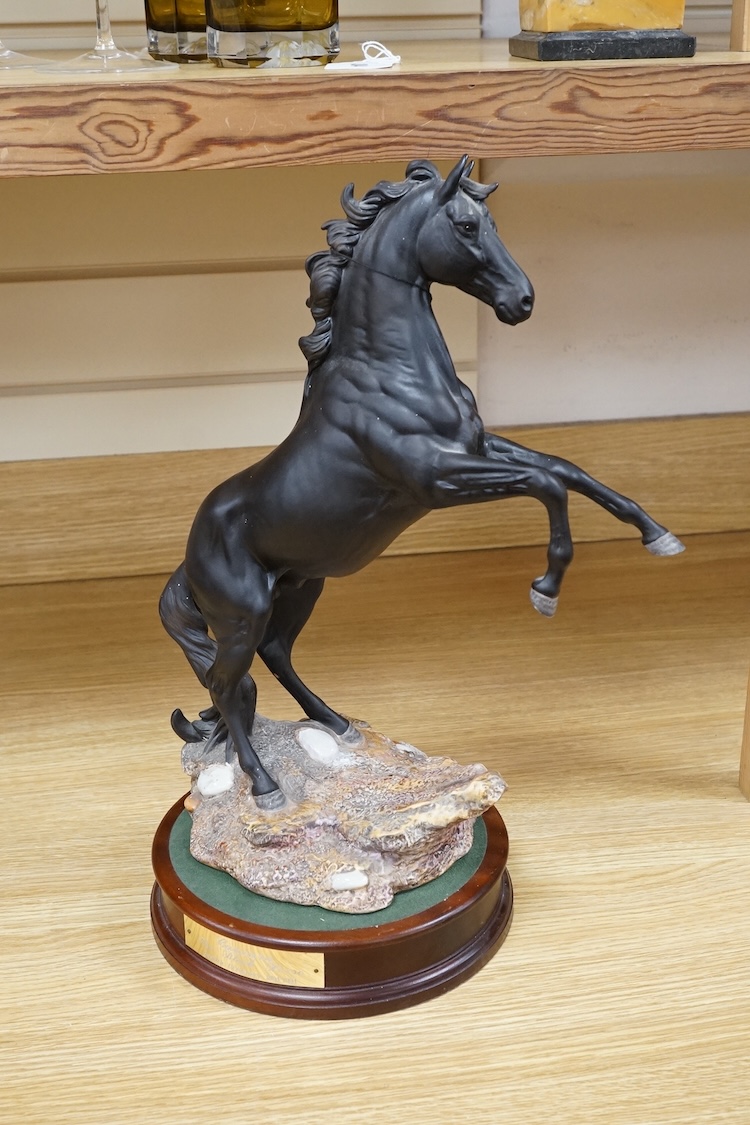 A Beswick figure 'Cancara The Black Horse’, 44cm high